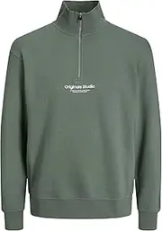 [JACK & JONES] Men's Jorvesterbro Sweat Quarter Zip Hn Sn Pullover