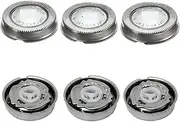 Compatible For Philips Norelco HQ4, HQ58, HQ56, HQ80. 3 Piece Replacement Shaver Head Blade Cutter
