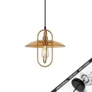 Snap Lighting Papillon Glass Coolie Downlight to Pendant Light Conversion Kit Brass