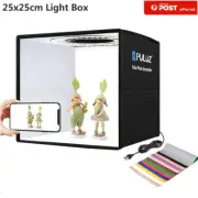 PULUZ 9.8" 25cm Foldable Photo Stuido Light Box Tent with LED Light 6 Backdrops