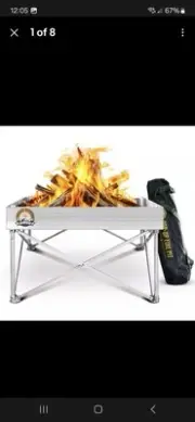 Fireside Outdoor Pop Up Fire Pit and Grill Genuine New