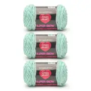 Super Glow Spectral Seafoam Yarn - 3 Pack of 1.8oz/50g - 100% Polyester - #4 ...