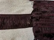 3" DARK BROWN CHAINETTE FRINGE TRIM-CONSO- CRAFTS - 12 Yds 24”