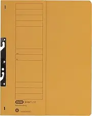 Elba 22421BL Attachable File with Commercial Binding 250 g/sq. m Manila Cardboard for 200 DIN A4 Sheet, Half Front Cover 50 Items Blue Single Clip File with Commercial Binding Yellow