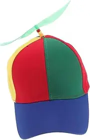 [Homoyoyo] Colorful Baseball Cap Detachable Propeller Baseball Cap Crazy Dragonfly Sun Hat Silly Helicopter Cap Adjustable Helicopter Propeller Hat Cap
