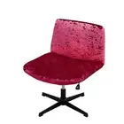 Armless Chair Slipcover Criss Cross Accent Mid Back Wide Seat Swivel Wine-red