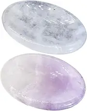 SAFIGLE 2Pcs Crystal Scraping Plates for Body Massage Scraping Tool Portable Anxiety Scraper for and Skin Elasticity