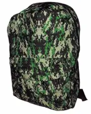Green Camo Camouflage Design School Backpack Back Pack Book Bag Travel NEW