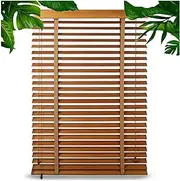 Venetian Blinds Real Wood Venetian Blinds, Wooden Blinds for Windows, Brown Window Shades, Light Filtering Venetian Blinds, 40-150cm/16-59in Wide,