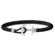 Paul Hewitt Phrep Lite Nylon Silver / Black Bracelet - M