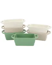Martha Stewart Vanowen 6pc 5.1in Stoneware Mini Loaf Pan Set