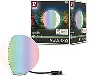 Paulmann 94269 Plug & Shine LED Outdoor luminaire Zigbee Globe RGBW Light Object incl. 1x2.8 watts dimmable IP65 Protection Against Immersion White Garden Lighting Plastic Warm White 3000 K