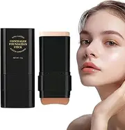 Stick Foundation Makeup | 15g Moisturizing Foundation for Women | Facial Primer Double-Head for Girls, Long-lasting Concealer Cream