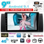9'' For Android 9.1 Quad-core 1GB+16GB Car Stereo Radio GPS For BMW E39 E53 X5