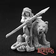 Reaper: Dark Heaven Legends: Jungle Girl with Sabre Tooth Tiger (metal)