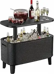 Keter Bevy Bar Cooler Box, 60 Liter Capacity, Graphite