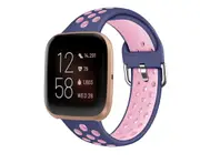 Smart Watch Wristband 2-color Silicone Strap Reverse Buckle Watch Band for Fitbit Versa 2 1-1