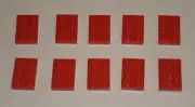 LEGO NEW 2x3 Red Plate (10x) 302121 Brick 3021