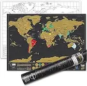 Luckies Deluxe Travel Edition Scratch Map