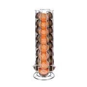 24 Cups Coffee Pods Holder Iron Chrome Capsule Rack Storage Shelf Kitchen Item