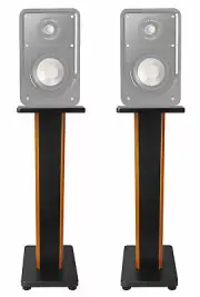 Pair 28" 2-Tone Speaker Stands For Polk Audio S15 Bookshelf Speakers