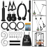 Weight Cable Pulley System Gym, Upgraded Cable Pulley Attachments for Gym LAT...