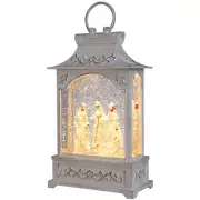 Vipush Christmas Snow Globe Lantern, 13 Inch Nativity Scene Christmas Glitter...