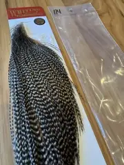 Whiting Farms Dry Fly Hackle SILVER Grade 1/2 Cape GRIZZLY VARIANT New 114