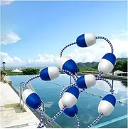 3.3ft-82ft Floating Pool Safety Divider Lane Line, Pool Anti-Wave Safety Rope for Dividing Lanes for Shallow Swimming Competitions(Nylon,5m/16.4ft)