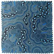 ABORIGINAL LENS CLOTH - ON WALKABOUT BLUE -AUSTRALIA, GLASSES, SCREEN, ART, WIPE