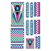 Speedwell Mustang CHECKERS dragster decal set