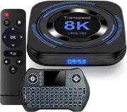 TV Box 12.0 de 4 GB y 64 GB con Android 2024 y compatibilidad con WiFi dual 8K