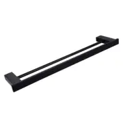Best BM Double Towel Rail 80cm Matte Black Bathroom Wall Mount Texas BTT3206-B