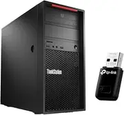 Lenovo ThinkStation P320 SFF Intel i5 7500T 8G 256G SSD Nvidia Quadro P600 Win 11 (Renewed) with New TL-WN823N N300 Wireless Mini USB Adapter