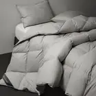 Luxurious Down Duvet Insert Feather California King Size Gray Heavyweight Thi...