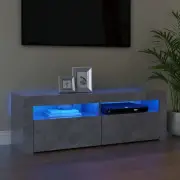 vidaXL TV Cabinet with LED Lights Concrete Grey 120x35x40 cm HEE