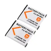 2X Battery for Sony NP-BN1 QX10, DSC QX10 DSC WX80 Cyber Shot DSC W330 DSC W650