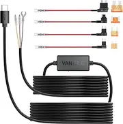 Vantrue 11.5ft Type C USB 12V 24V to 5V Dash Cam Hardwire Kit with Add a Circuit Fuses, Low Voltage Protection for N4, N5, N4 Pro, N2 Pro(2023), E1, E1 Lite, E2, E3, N2S, S1 Pro, X4S Dash Cam