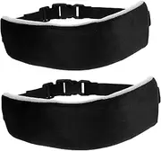 CIYODO 2pcs Travel Head Support Belt Plane Headbands Head Straps Thick Headband Support Headrest Airplane Headrest Airplane Travel Essentials Cloth Black