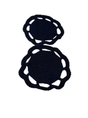 NEW handmade crocheted yarn set of 2 dark blue large coasters
