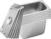 SOGA 6X Gastronorm GN Pan Full Size 1/3 GN Pan 20cm Deep Stainless Steel Tray with Lid