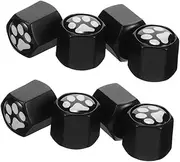MUELODSIC 2 Sets Paw Print Tire Valve Caps for Cars Motorcycles Durable Valve Stem Covers Dog Paw Decorations