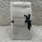 Williams Sonoma Hemstitched Napkins IVORY Off White Linen 22" Dinner Napkin SET