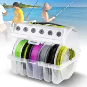 Fishing Tackle Box 6 Grid Fishing Line Storage Case Double Sided Fishing Goods