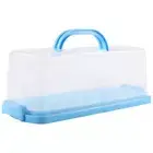 3X(Portable Bread Box with Handle Loaf Cake Container Plastic Rectangular Food S