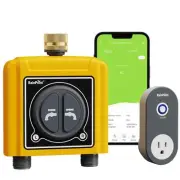 WiFi Water Timer with Brass Inlet, 2 Outlets Sprinkler Timer,Automatic Irriga...