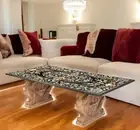 30"x60" Black Marble Center Sofa Dining Room Table Top Console Bar Furniture Dec