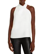 Milly Preston Cady Asymmetric Halter Top