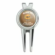 Risk It for the Biscuit Funny Humor Golf Divot Repair Tool and Ball Marker