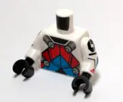 Lego - Minifigure Torso - White Blue Red Black, Armor, Space